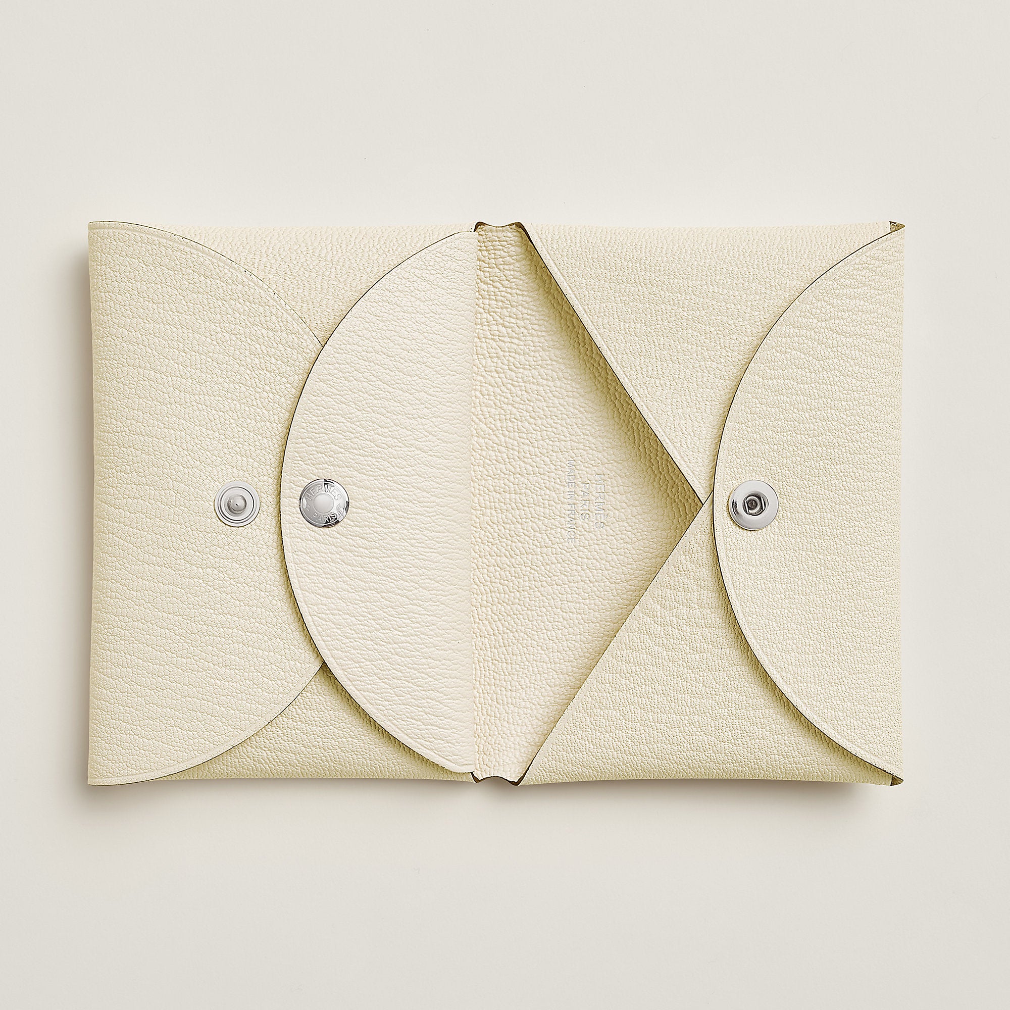 Hermes Calvi Duo Compact Card Holder Nata