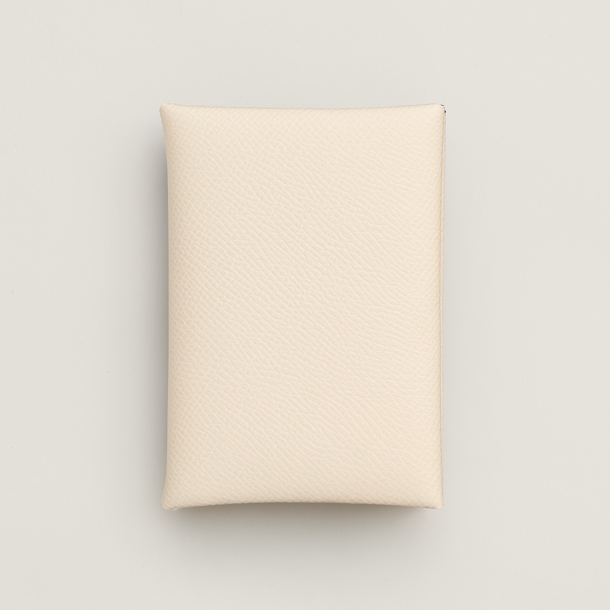 Hermes Calvi Duo Compact Card Holder Craie
