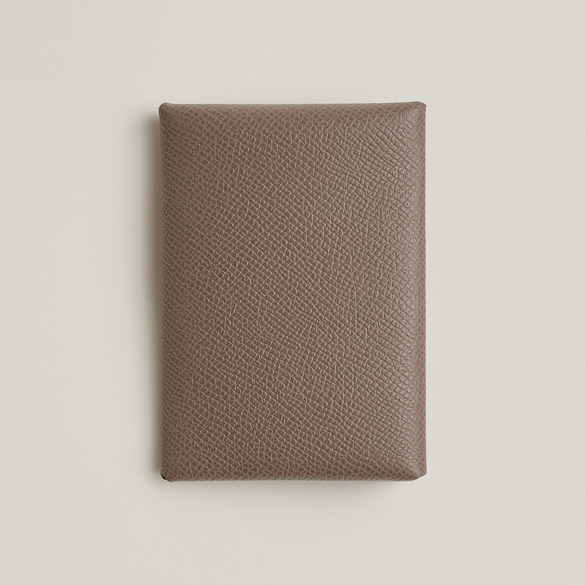 Hermes Calvi Duo Compact Card Holder Toupe