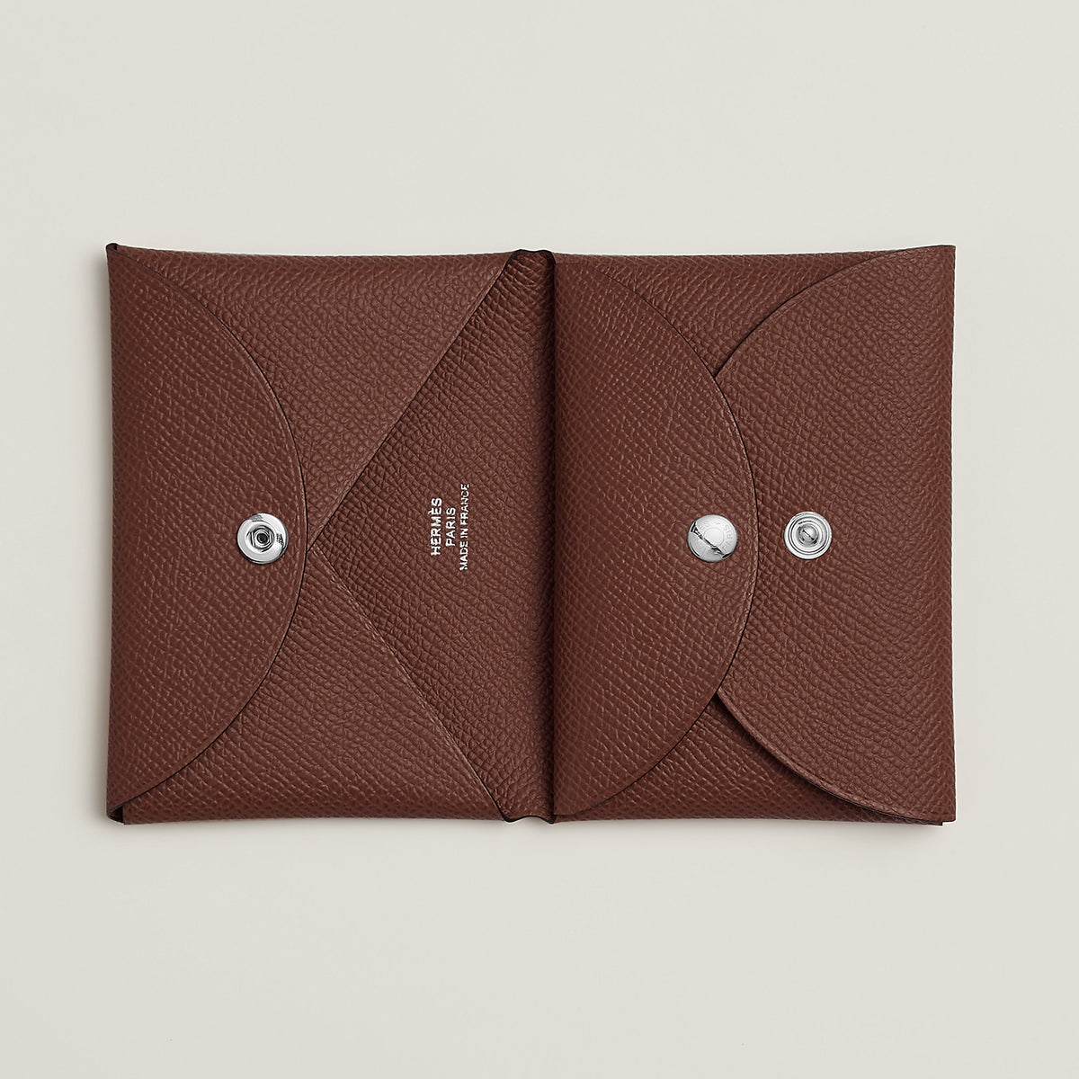Hermes Calvi Duo Compact Card Holder Terre