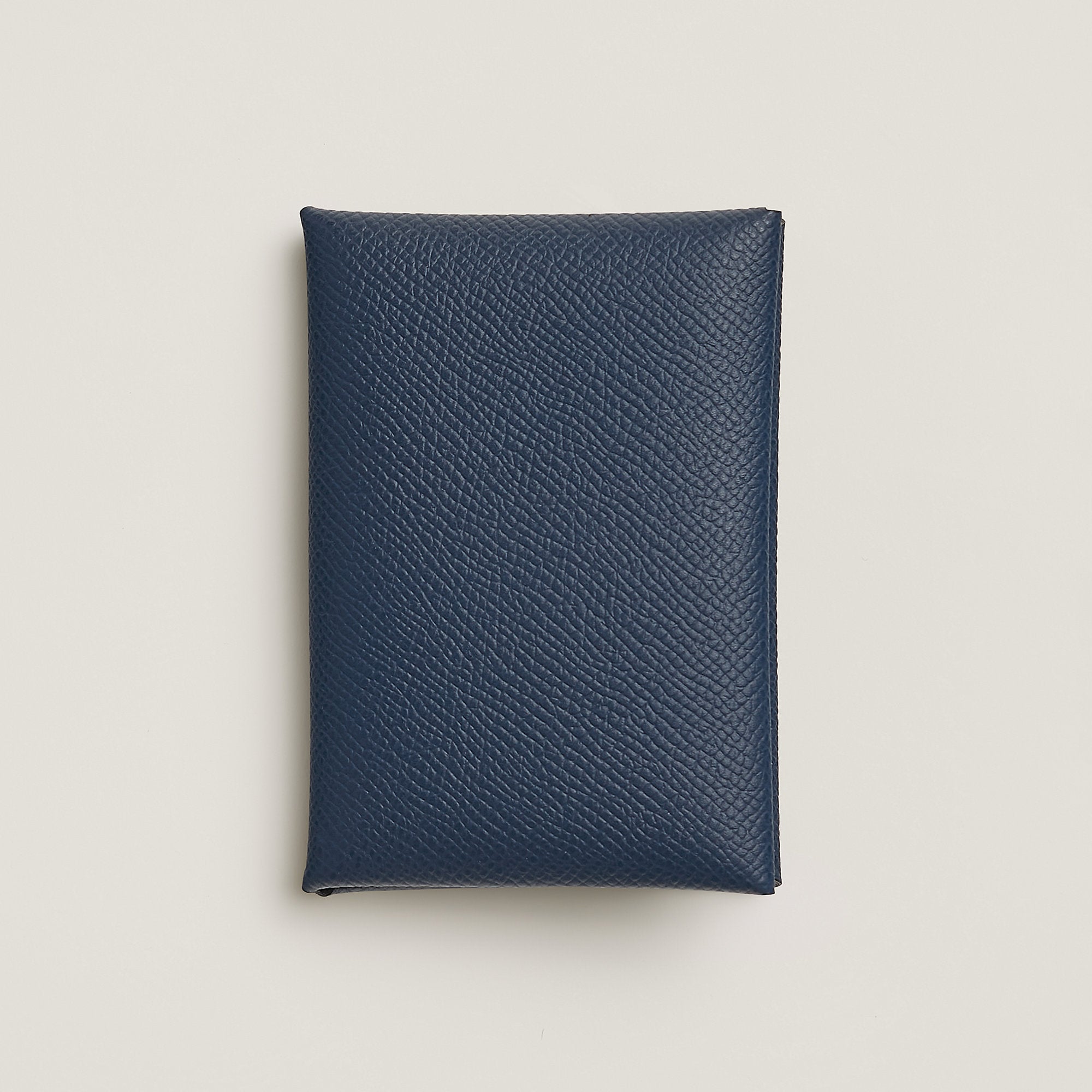 Hermes Calvi Duo Compact Card Holder Navy