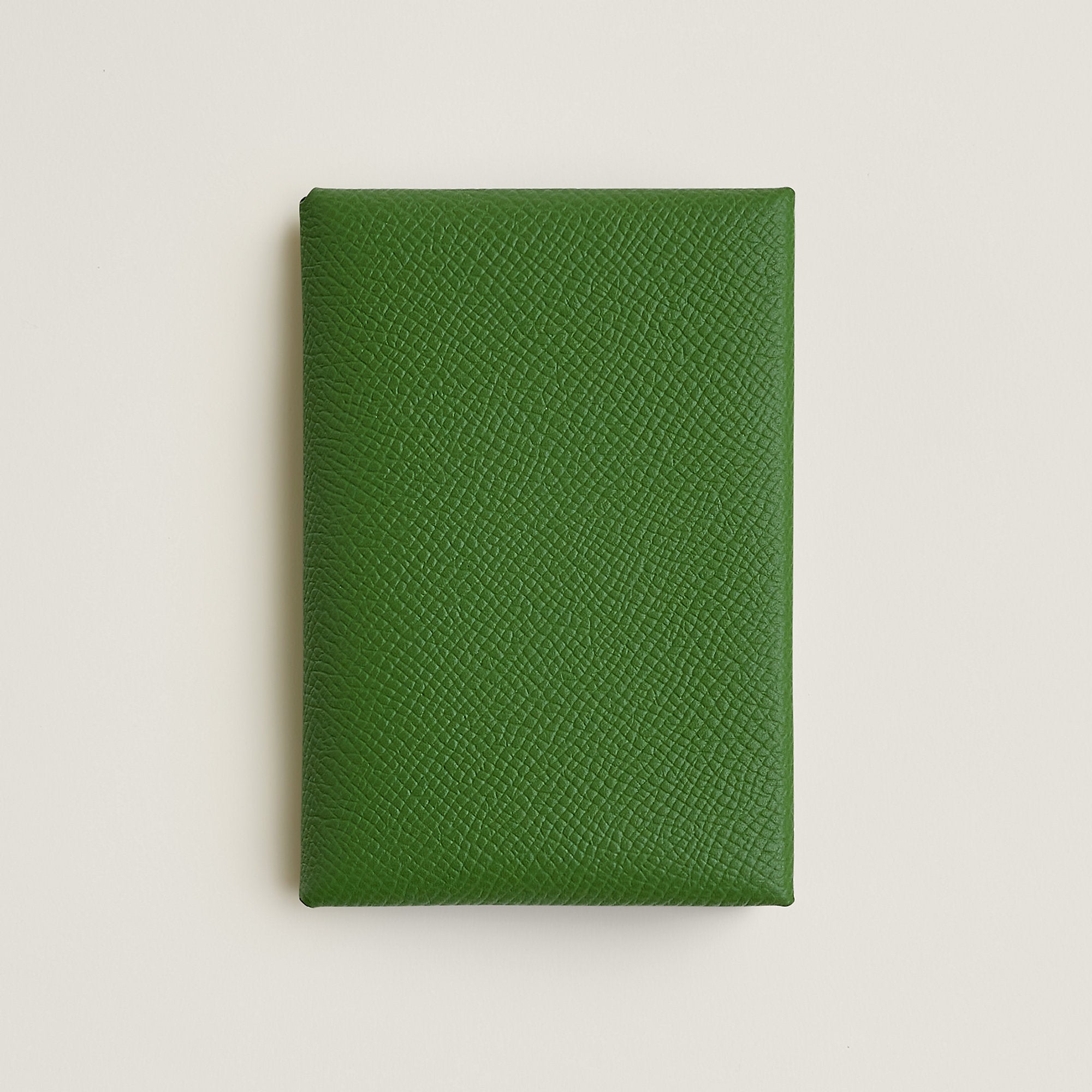 Hermes Calvi Duo Compact Card Holder Vert Yucca