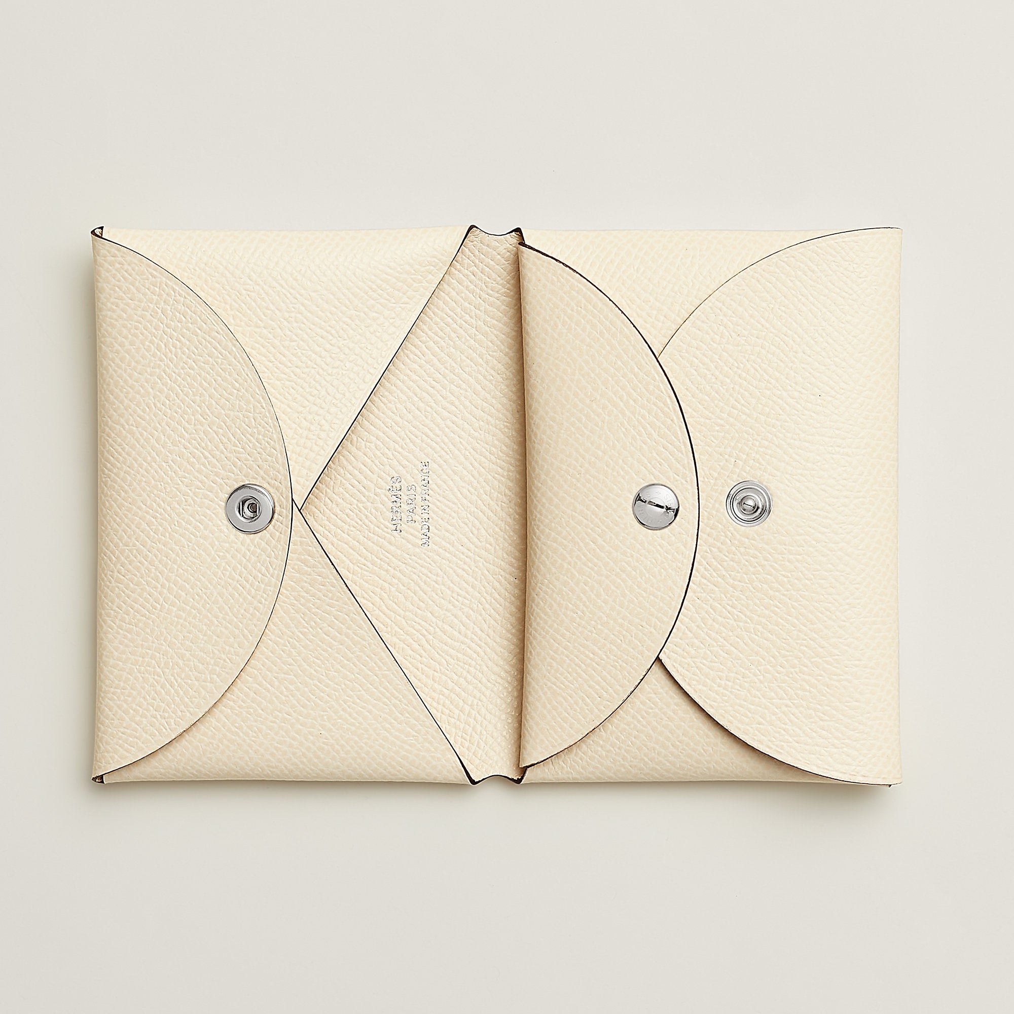 Hermes Calvi Duo Compact Card Holder Nata