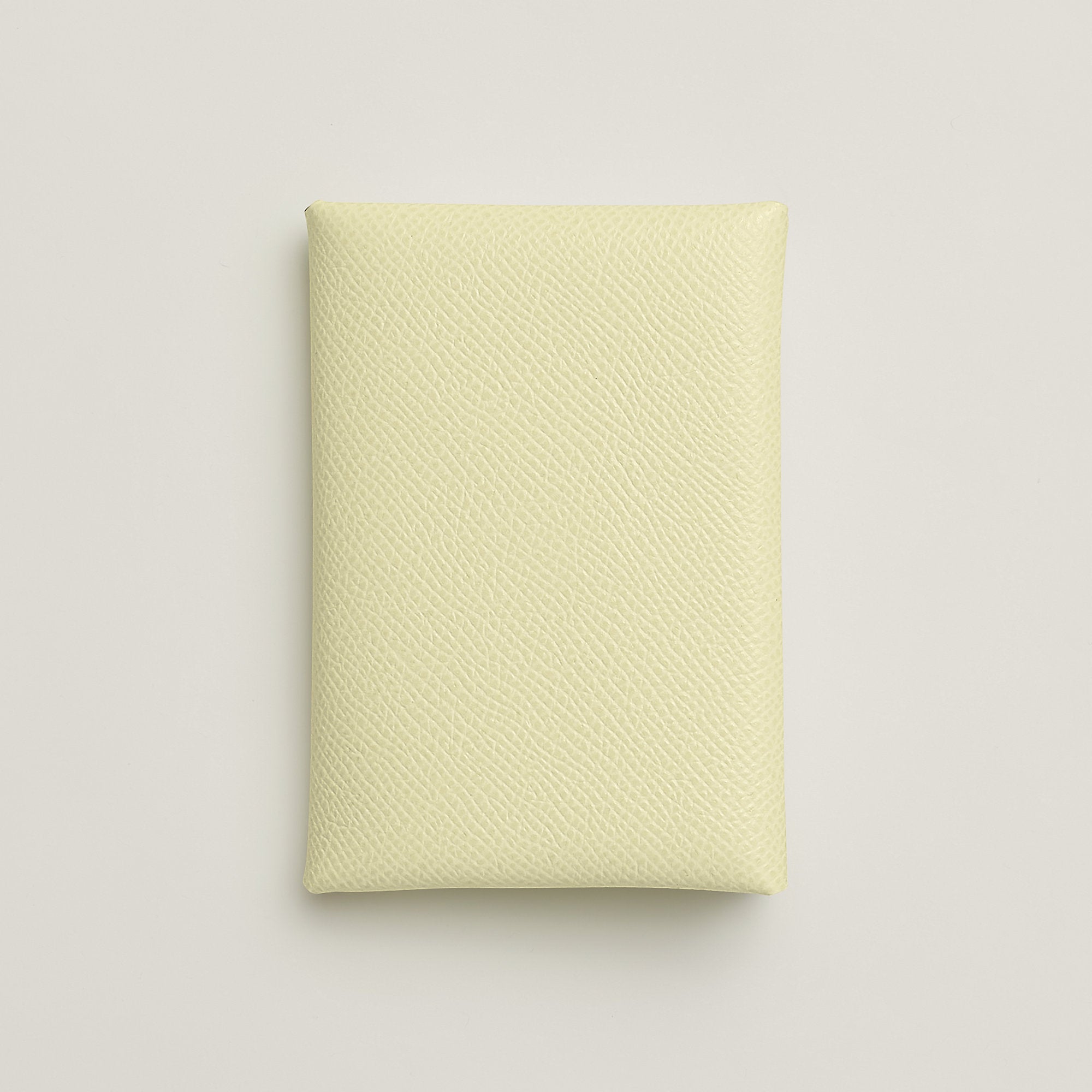 Hermes Calvi Duo Compact Card Holder Jaune Milton
