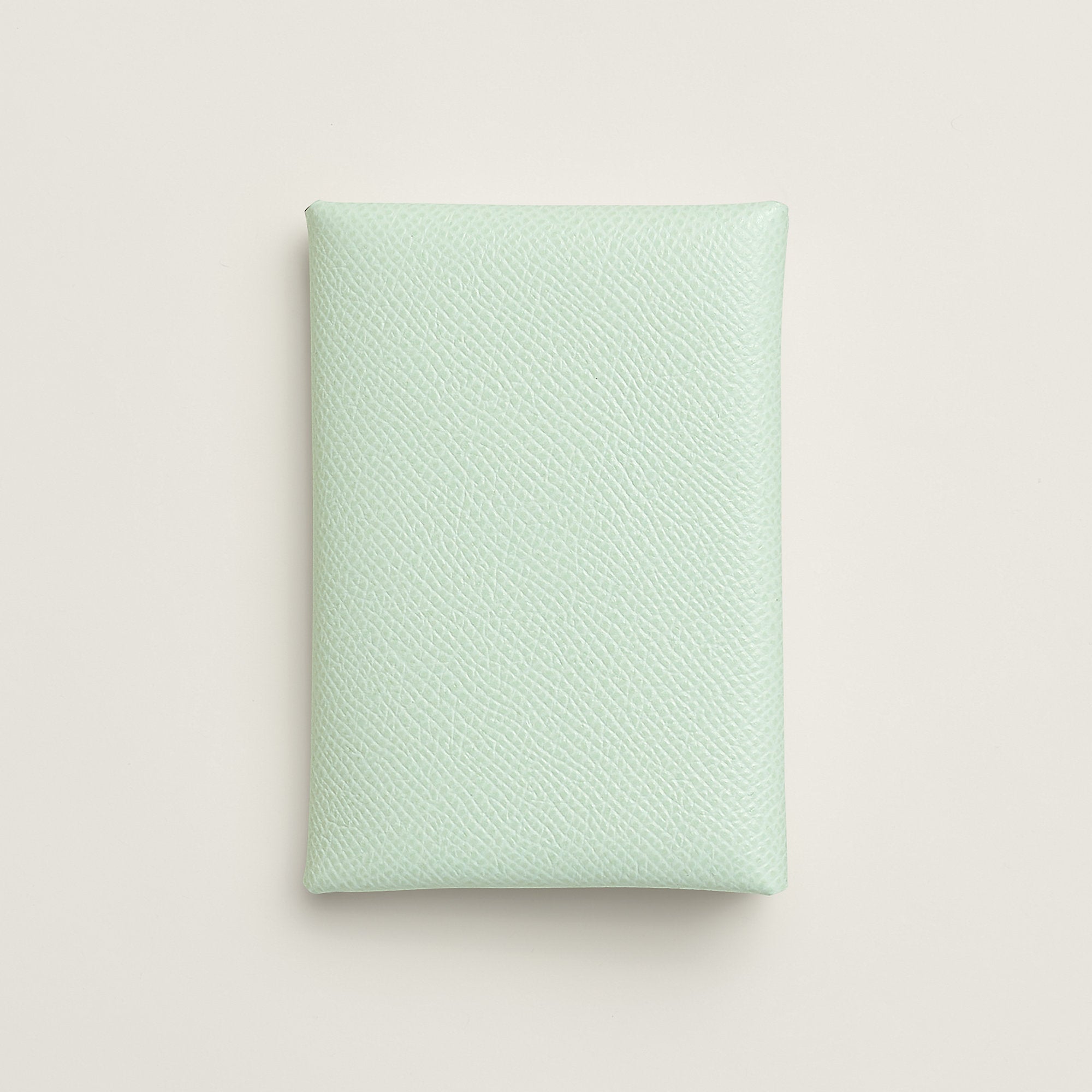 Hermes Calvi Duo Compact Card Holder Vert Peppermint