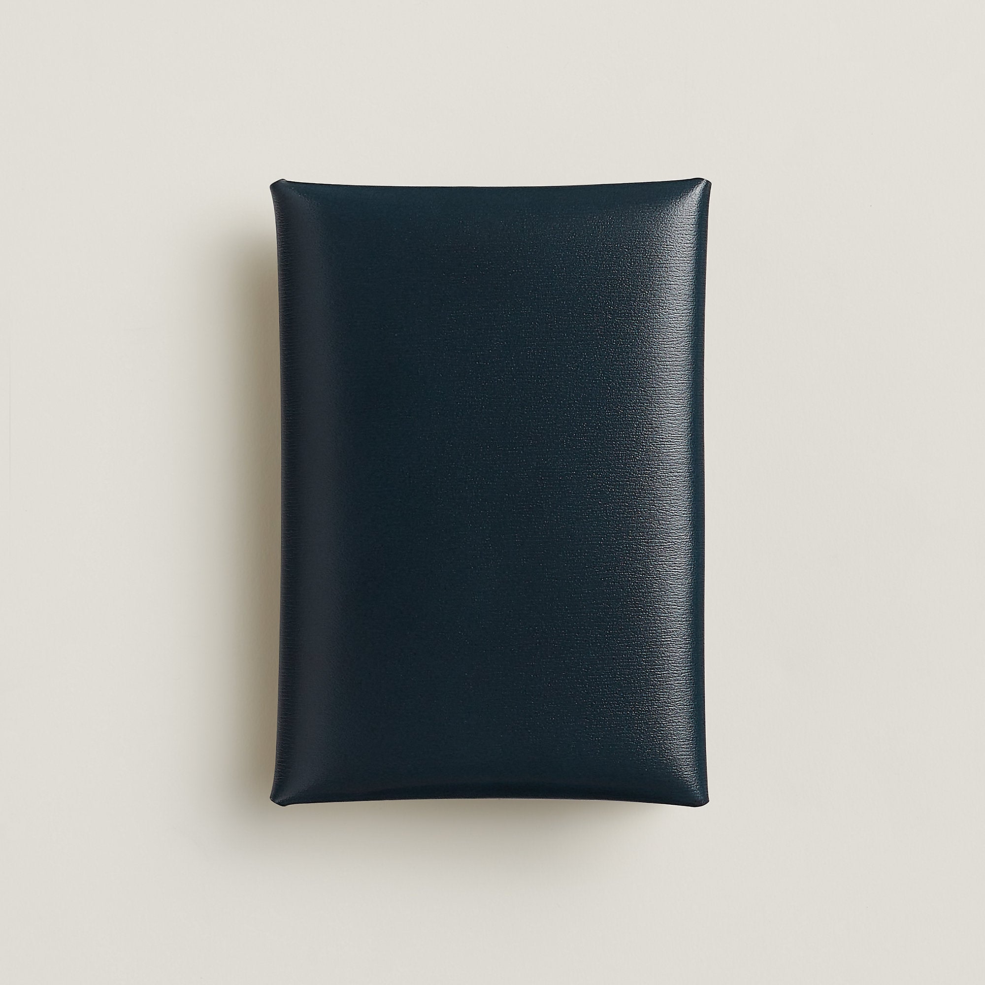 Hermes Calvi Duo Compact Card Holder Bleu Abysse