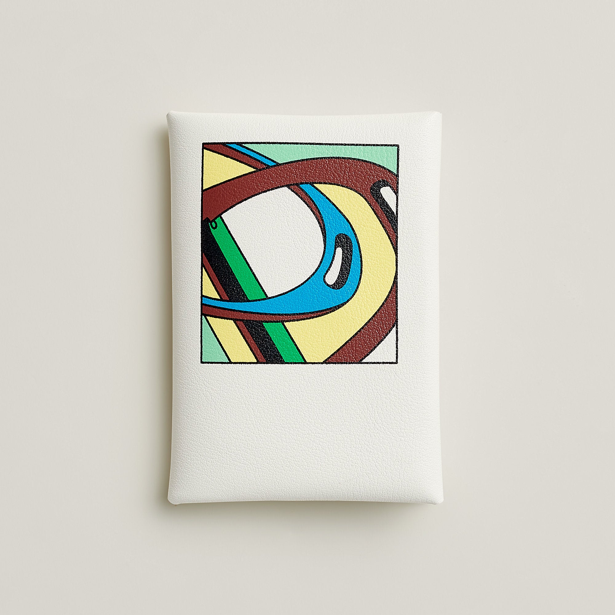 Hermes Calvi Duo Compact Card Holder Blanc