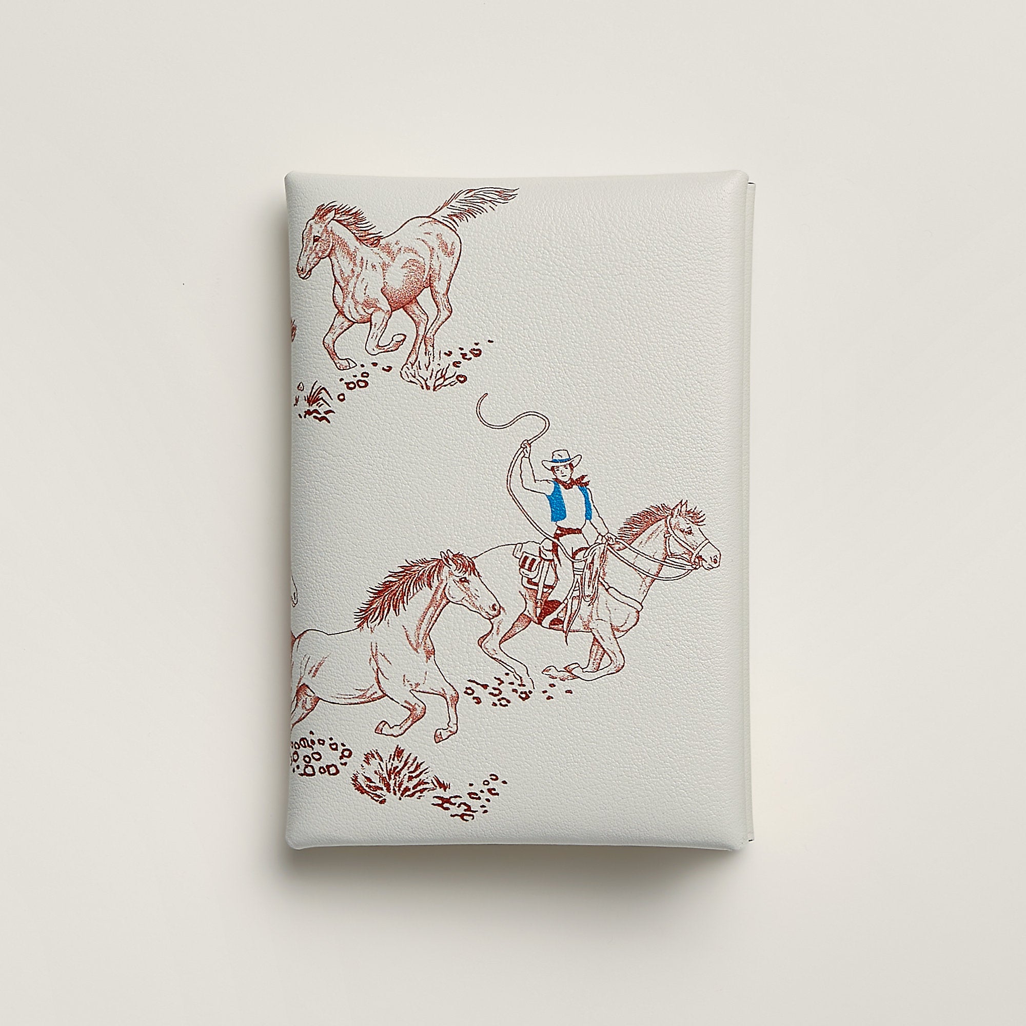 Hermes Calvi Duo Compact Card Holder Blanc
