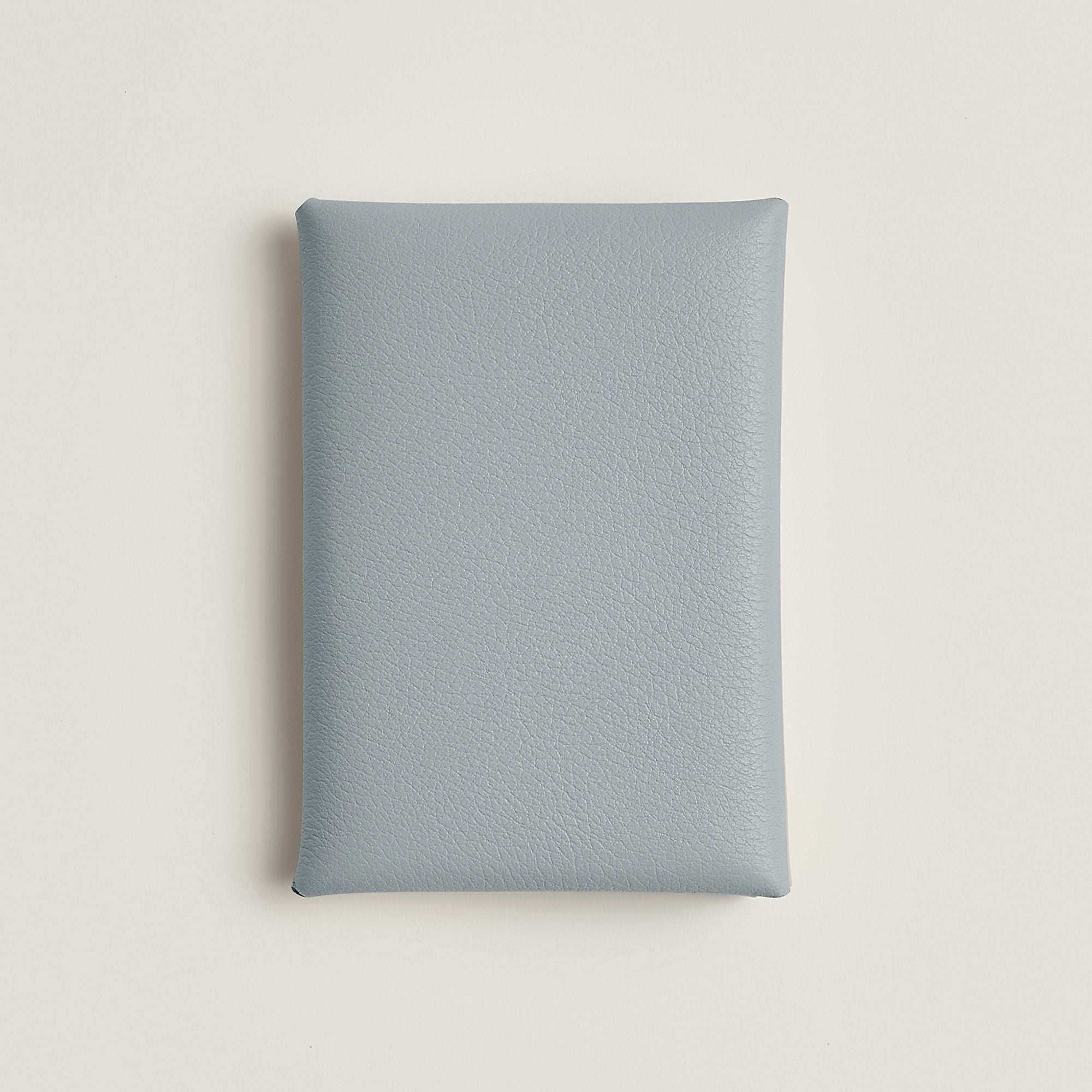 Hermes Calvi Duo Compact Card Holder Bleu Glacier