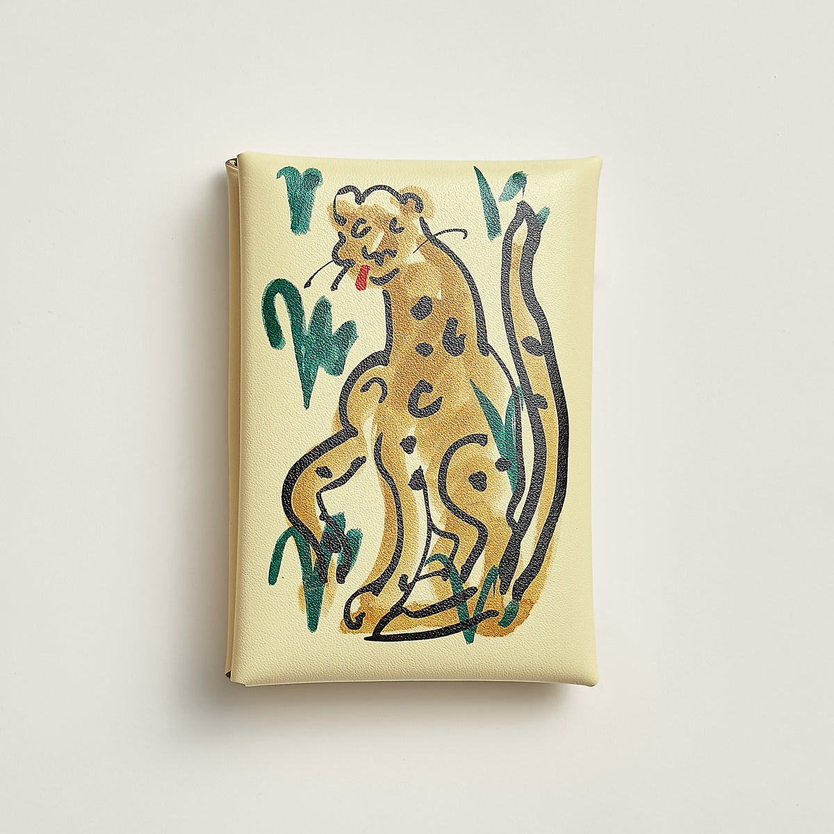 Hermes Calvi Duo Compact Card Holder Jaune Milton