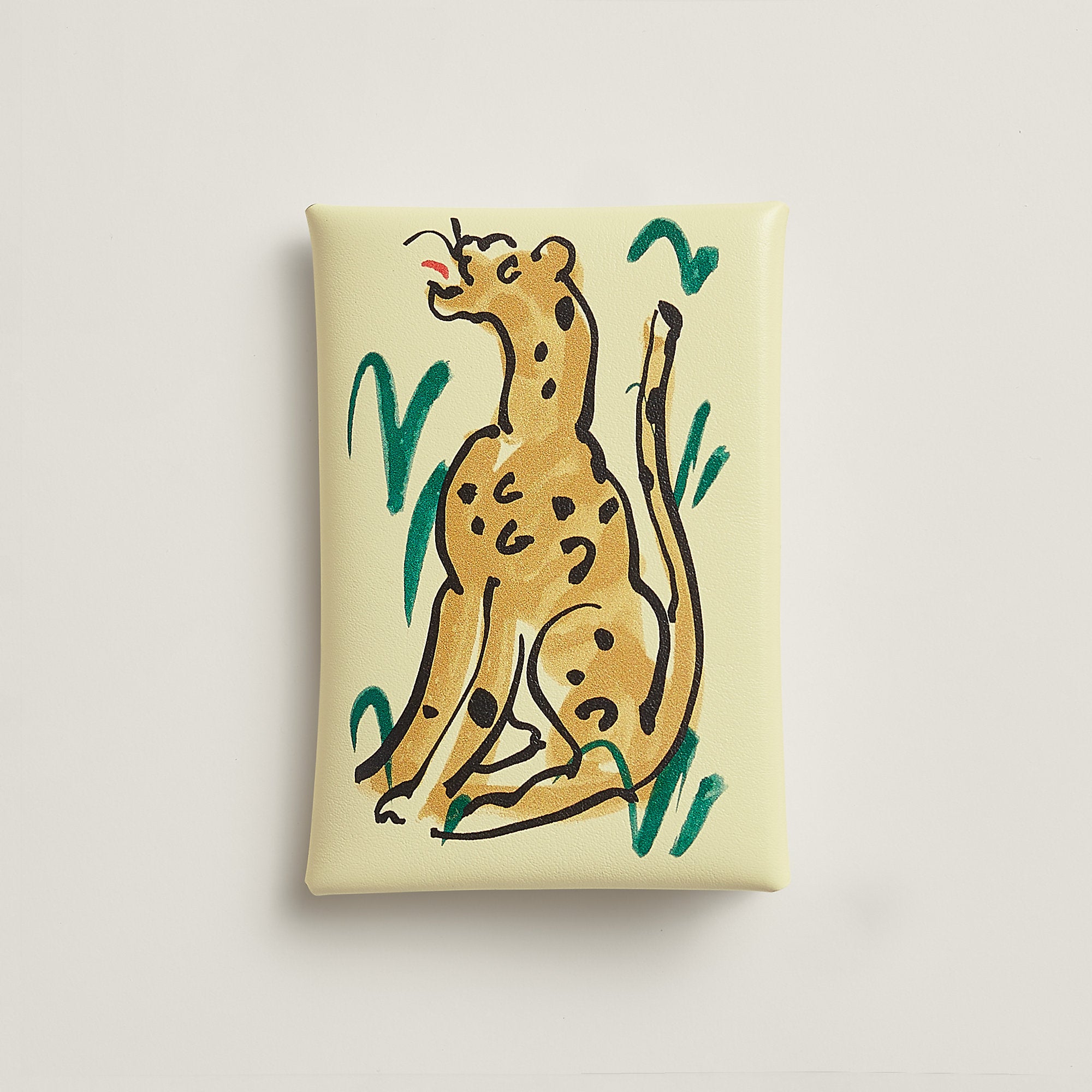 Hermes Calvi Duo Compact Card Holder Jaune Milton