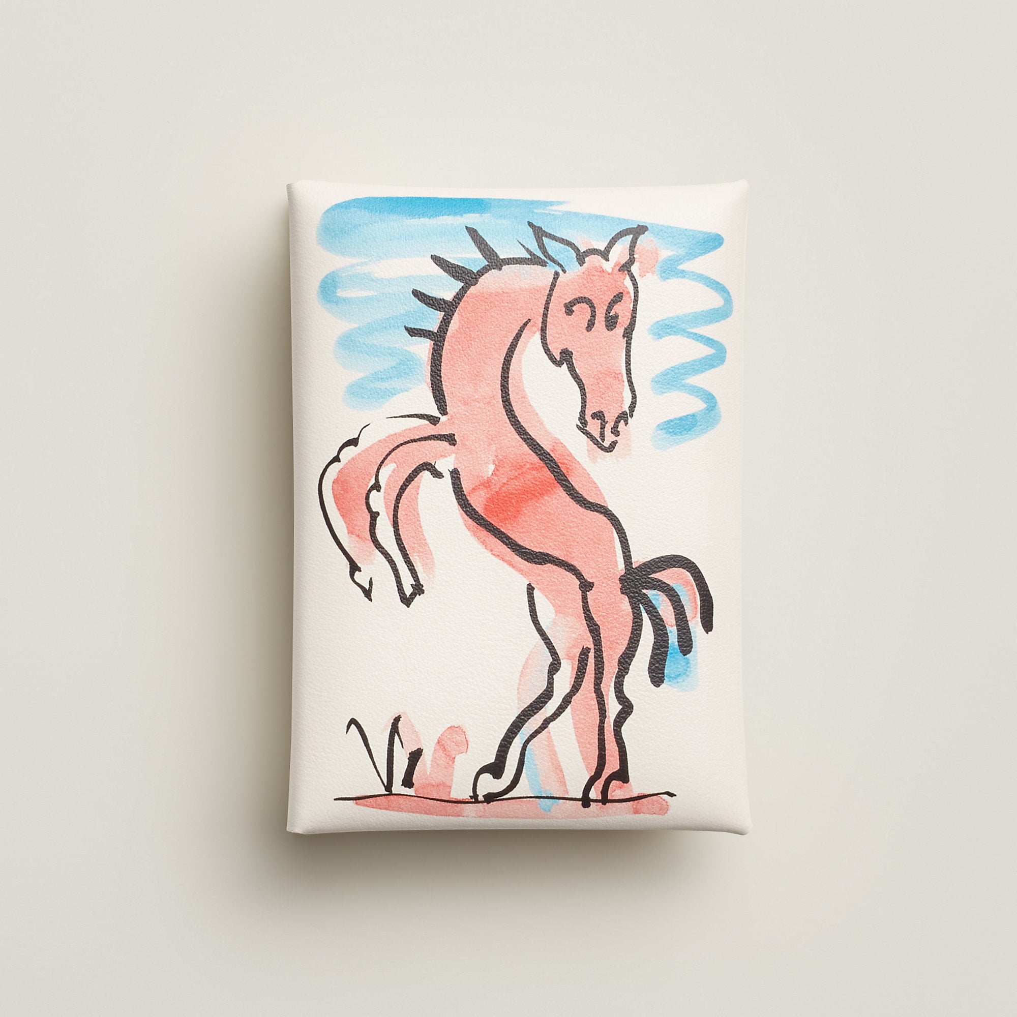 Hermes Calvi Duo Compact Card Holder Blanc