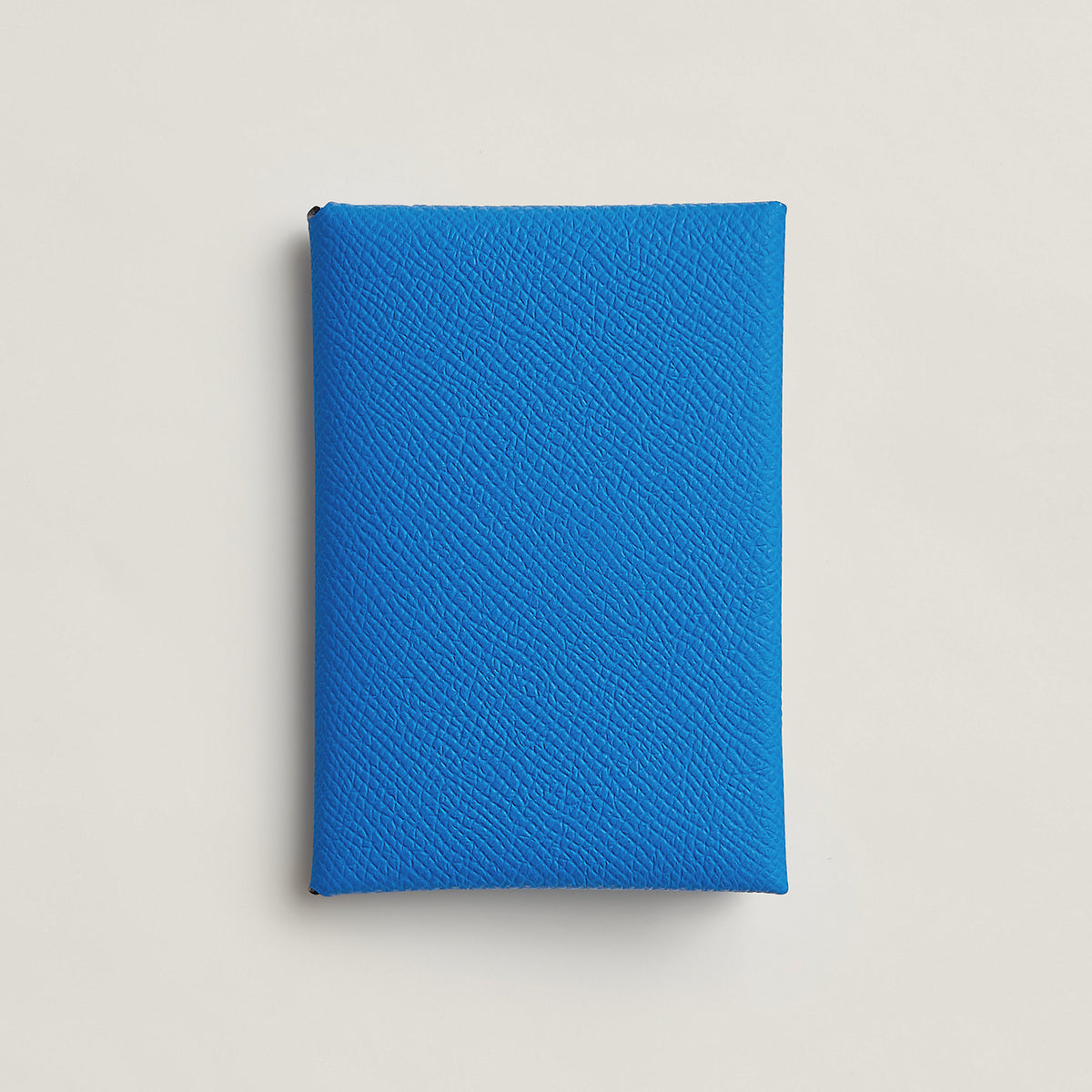 Hermes Calvi Duo Compact Verso Card Holder Bleu Hydra