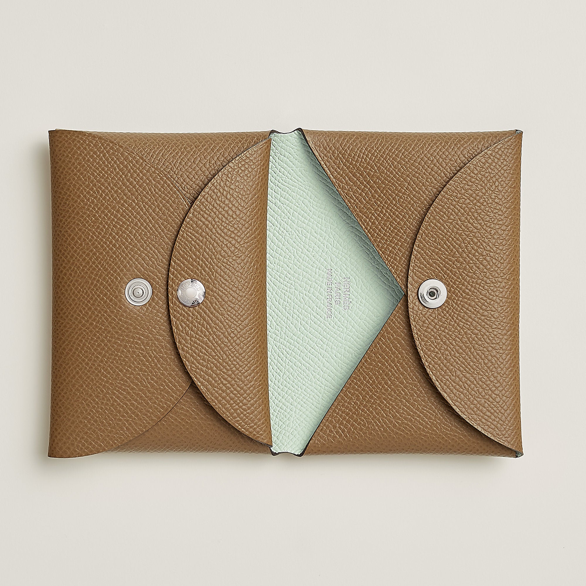 Hermes Calvi Duo Compact Verso Card Holder Alezan