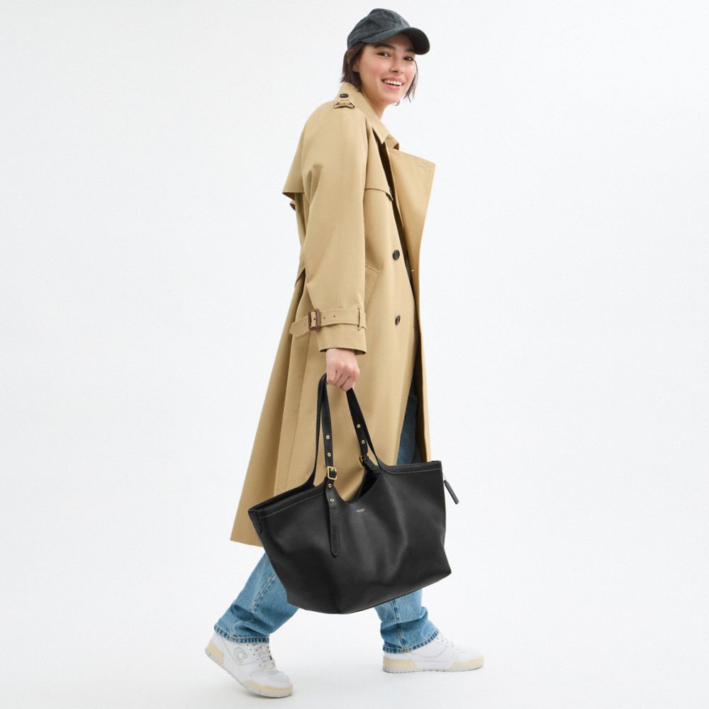 Coach Gramercy Tote Bag Brass Black