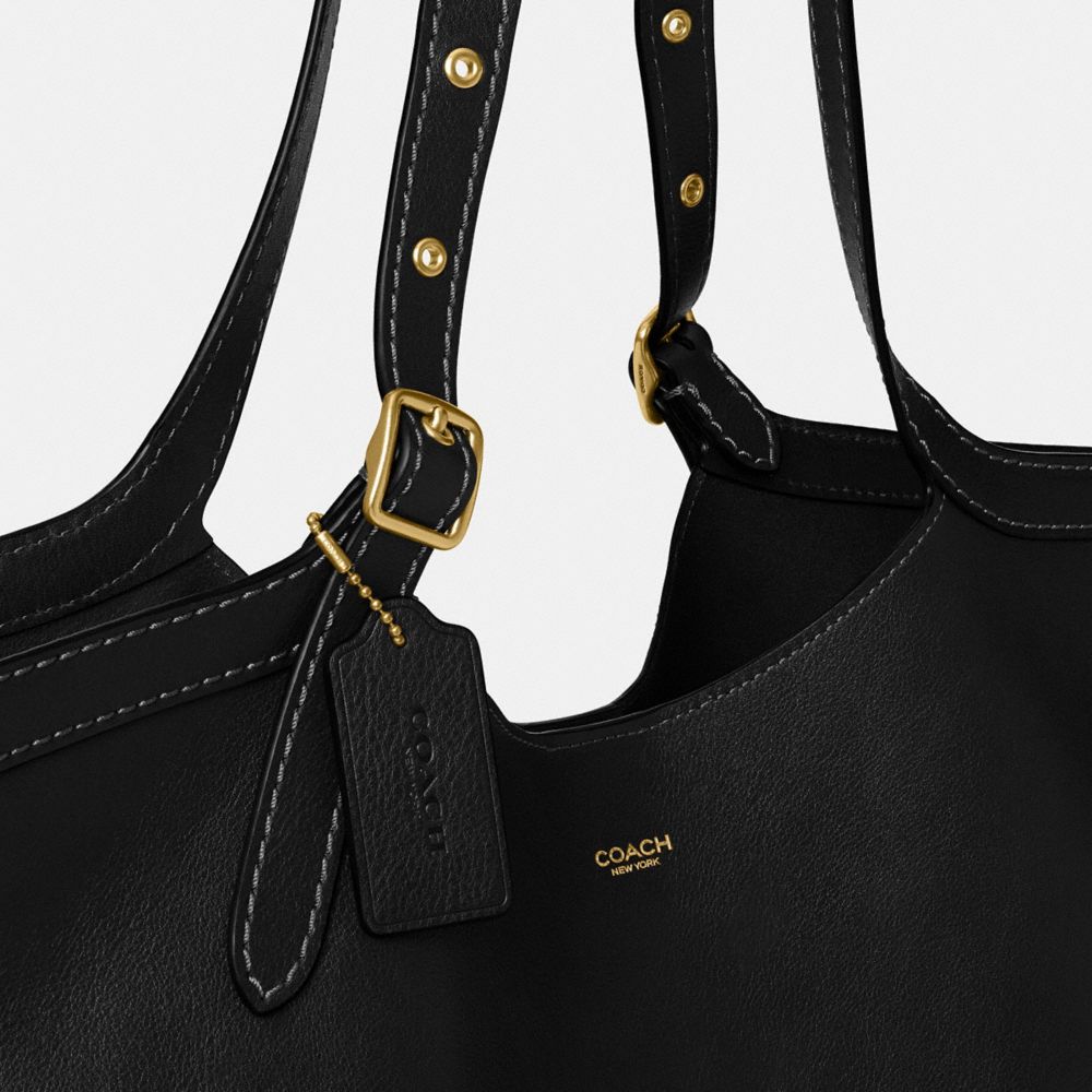 Coach Gramercy Tote Bag Brass Black