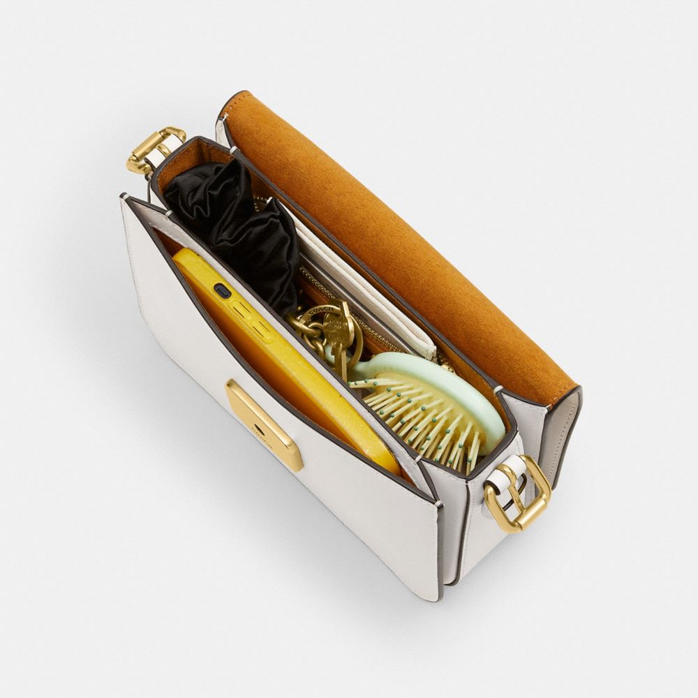 Coach Sage Shoulder Bag Brass Chalk