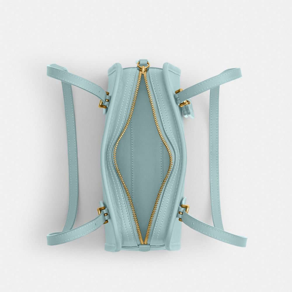 Coach Swing Zip Bag 20 Brass Light Blue