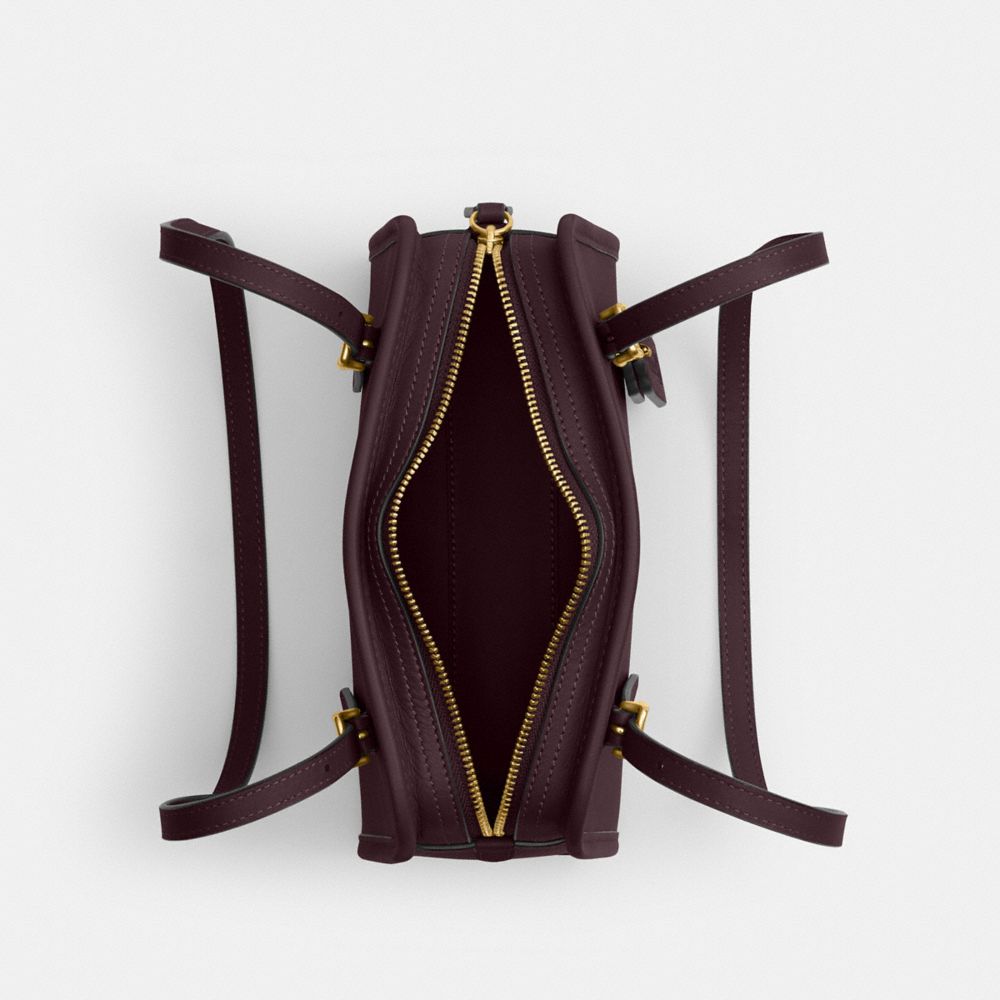 Coach Swing Zip Bag 20 Brass Black Currant