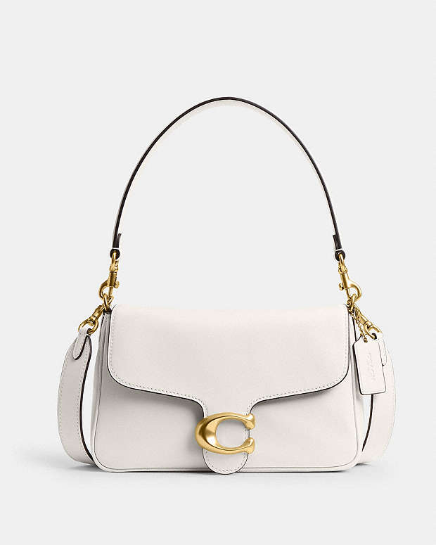 Soft Tabby Shoulder Bag Smooth Leather-Brass-Chalk Smooth Leather-Brass-Chalk