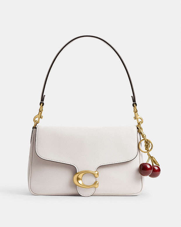 Soft Tabby Shoulder Bag Smooth Leather-Brass-Chalk Smooth Leather-Brass-Chalk