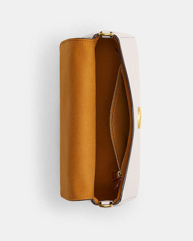 Soft Tabby Shoulder Bag Smooth Leather-Brass-Chalk Smooth Leather-Brass-Chalk