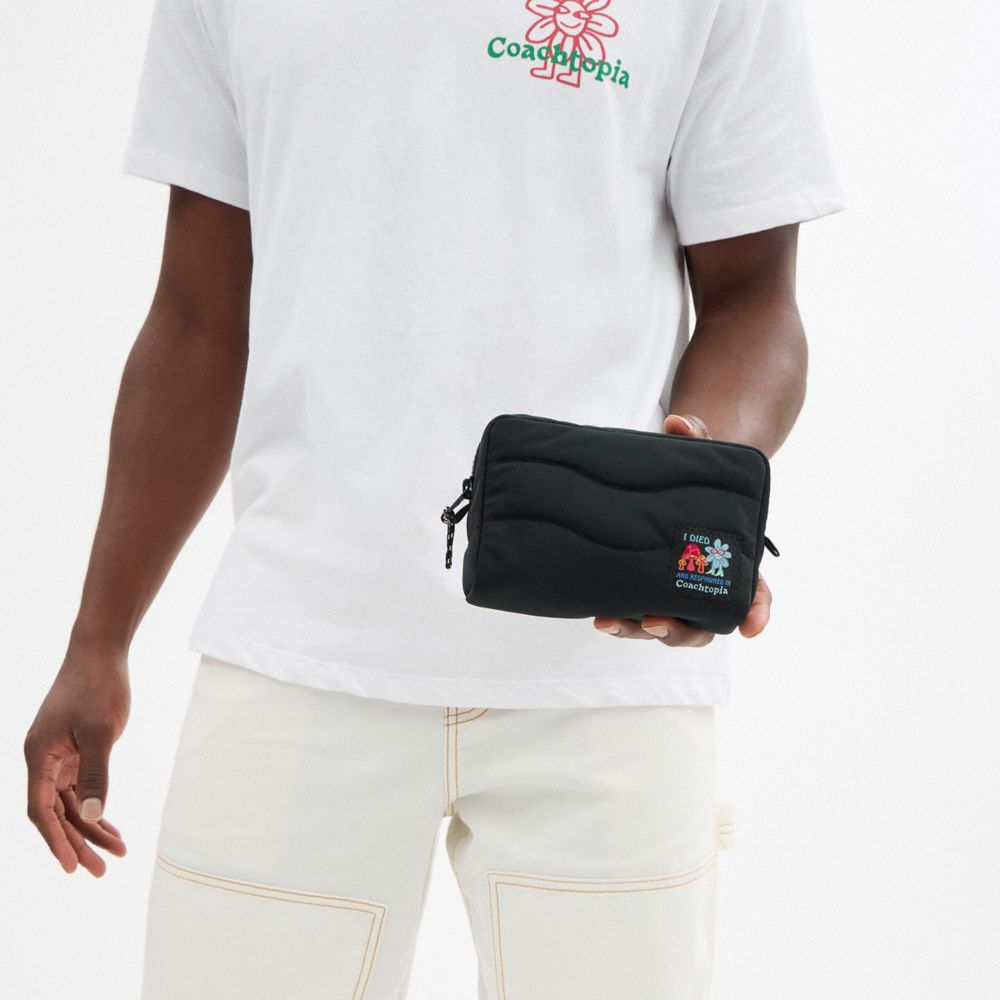 Coach Coachtopia Loop Pouch In Recycled Polyester Black