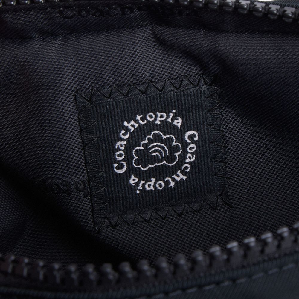 Coach Coachtopia Loop Pouch In Recycled Polyester Black