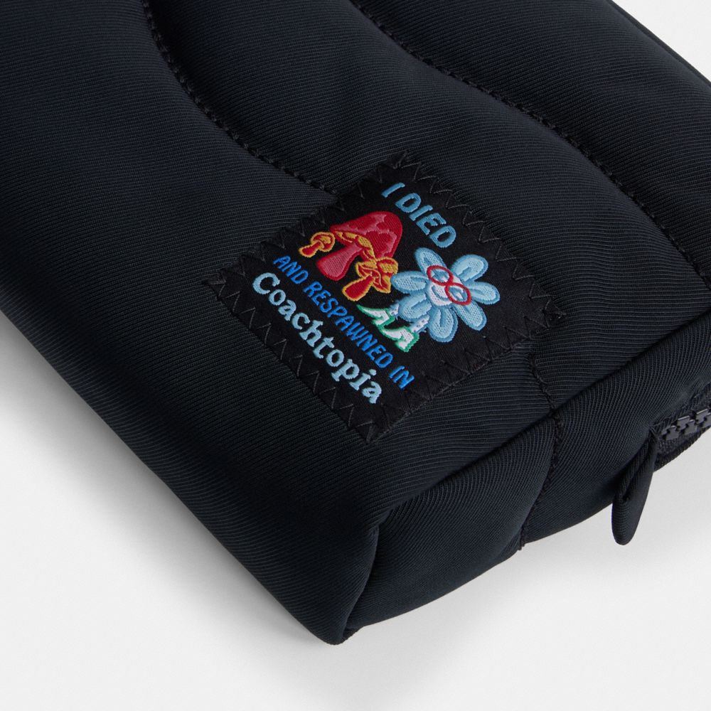Coach Coachtopia Loop Pouch In Recycled Polyester Black