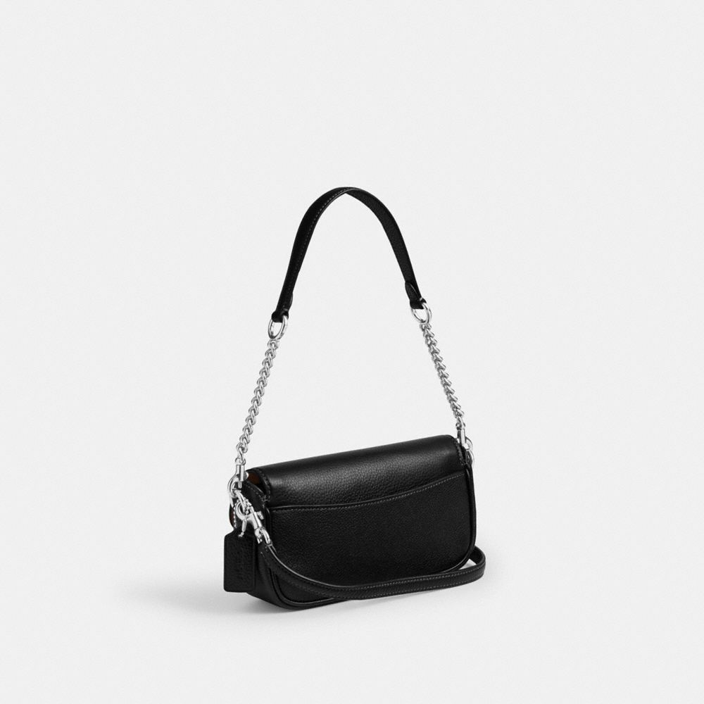 Coach Hailey Flap Bag Silver Black
