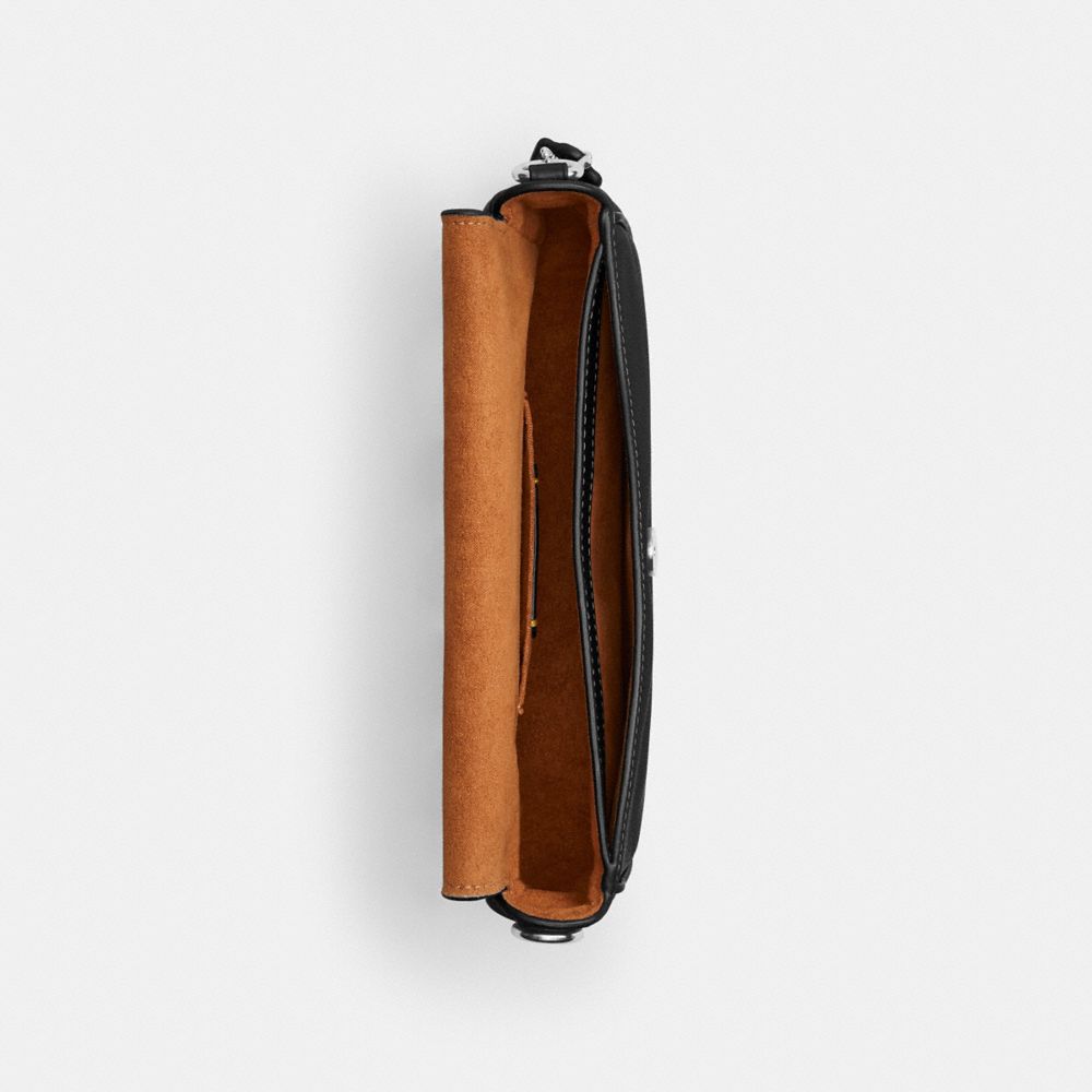 Coach Hailey Flap Bag Silver Black