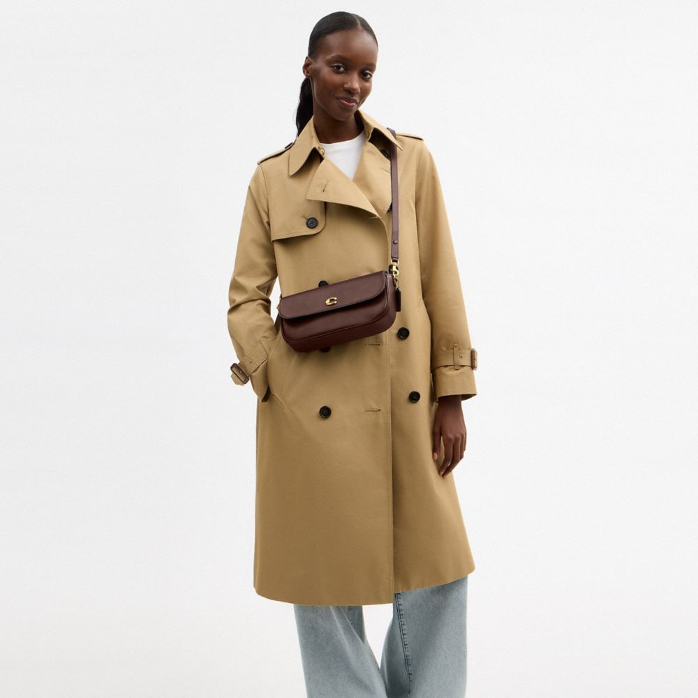 Coach Brook Flap Chain Bag Brass Maple