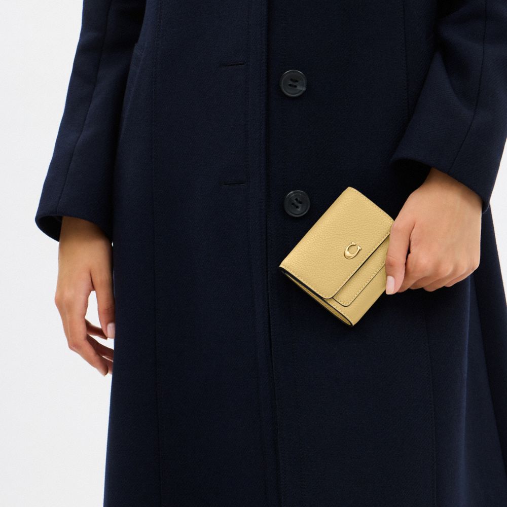 Coach Mila Small Flap Wallet Brass Vanilla