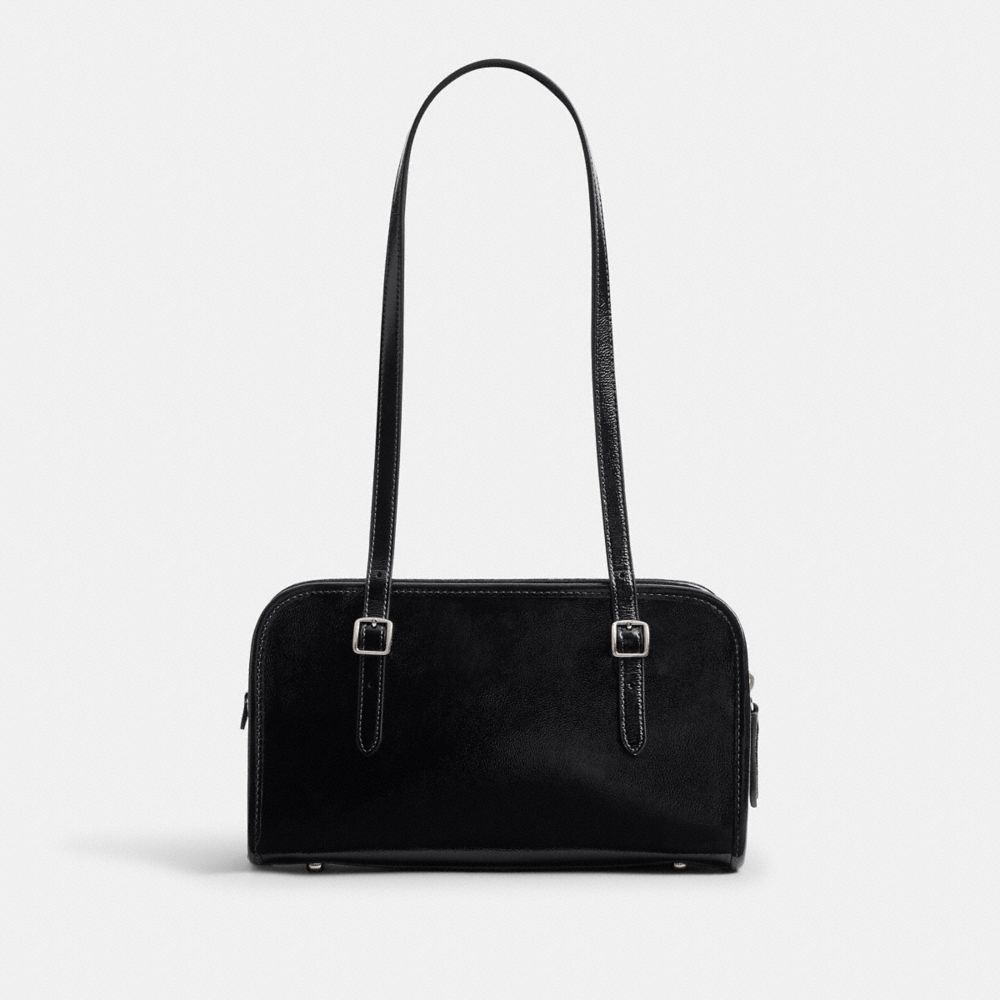 Coach Swing Zip Bag Silver Black