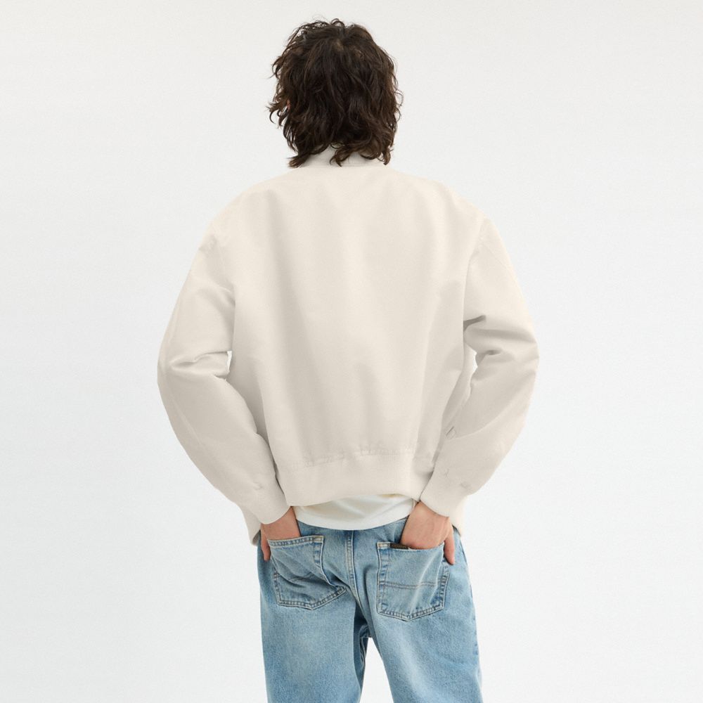 Coach Souvenir Jacket In Recycled Polyamide White