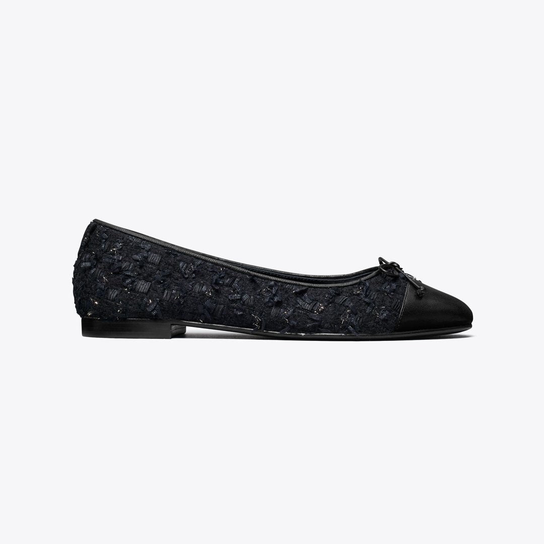 Tory Burch Cap-Toe Ballet MIDNIGHT NAVY / PERFECT BLACK