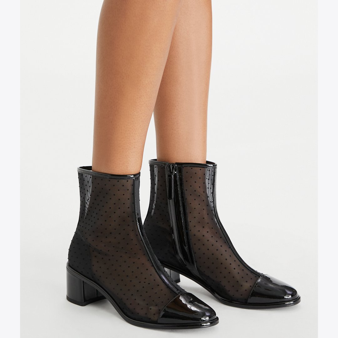 Tory Burch Cap-Toe Low Heeled Ankle Boot NERO / PERFECT BLACK