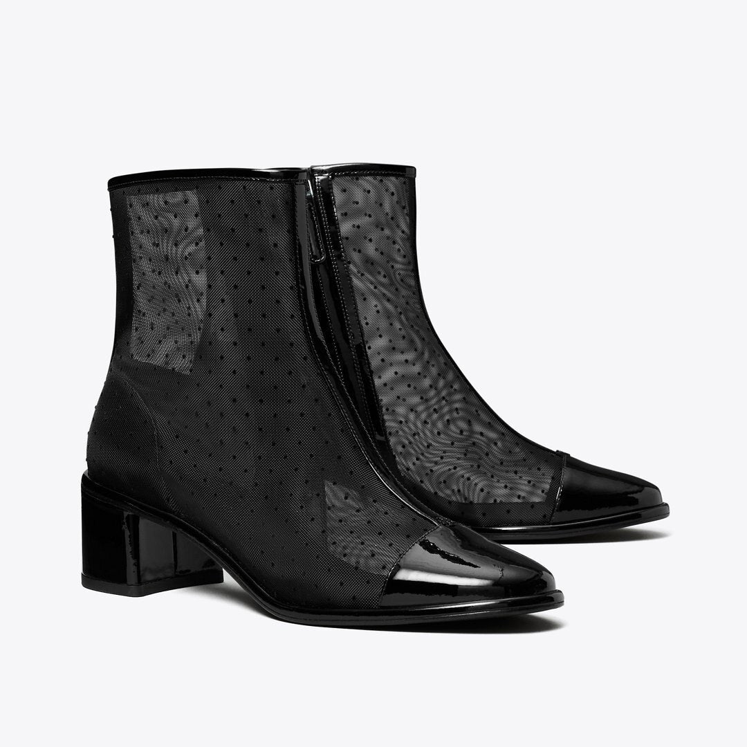 Tory Burch Cap-Toe Low Heeled Ankle Boot NERO / PERFECT BLACK