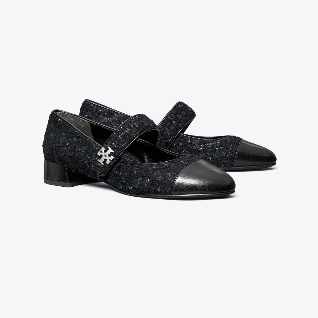 Tory Burch Cap-Toe Mary Jane MIDNIGHT NAVY / PERFECT BLACK