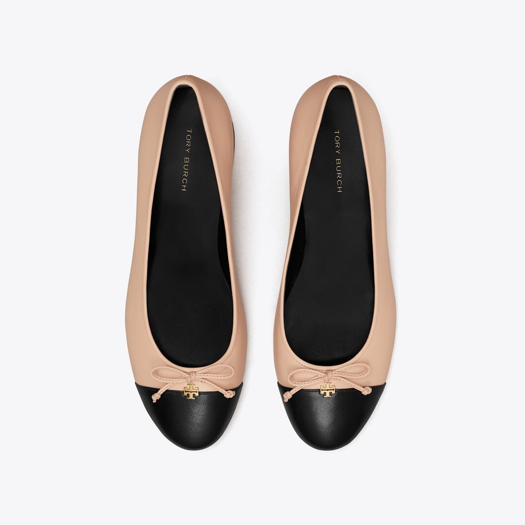 Tory Burch Cap-Toe Pump ROSE PINK / PERFECT BLACK