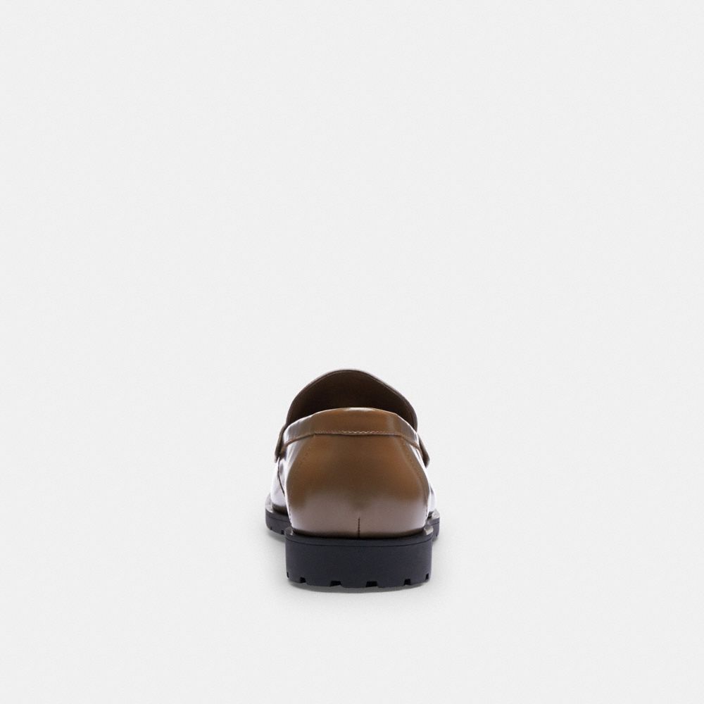 Men's Coach Reagan Penny Loafer Dark Stone