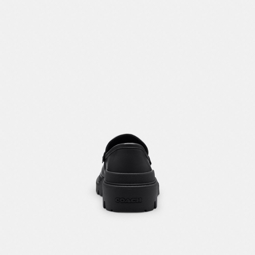 Coach Loafer With Signature Print Black