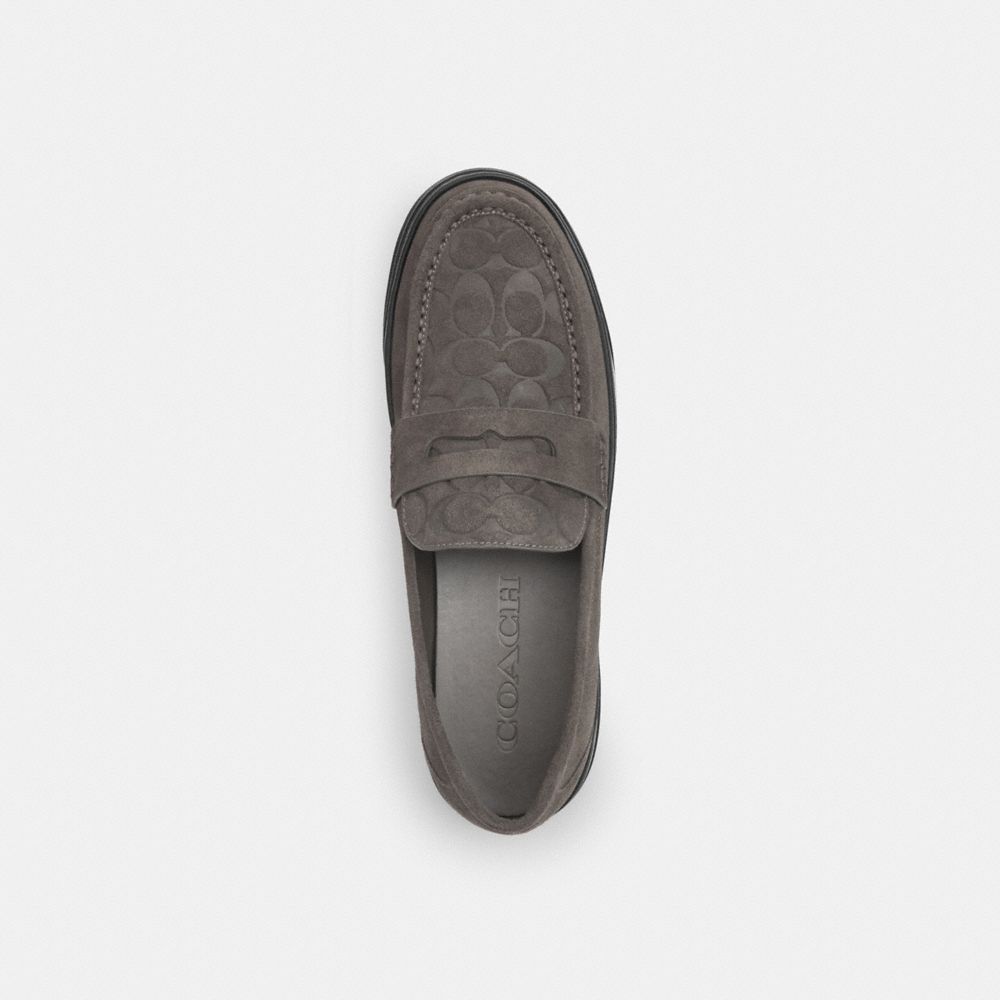 Coach Hybrid Loafer With Signature Print Charcoal
