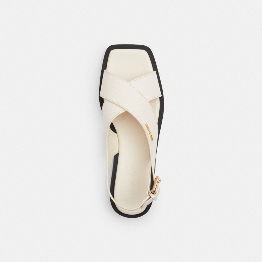 Coach Link Criss Cross Sandal Chalk