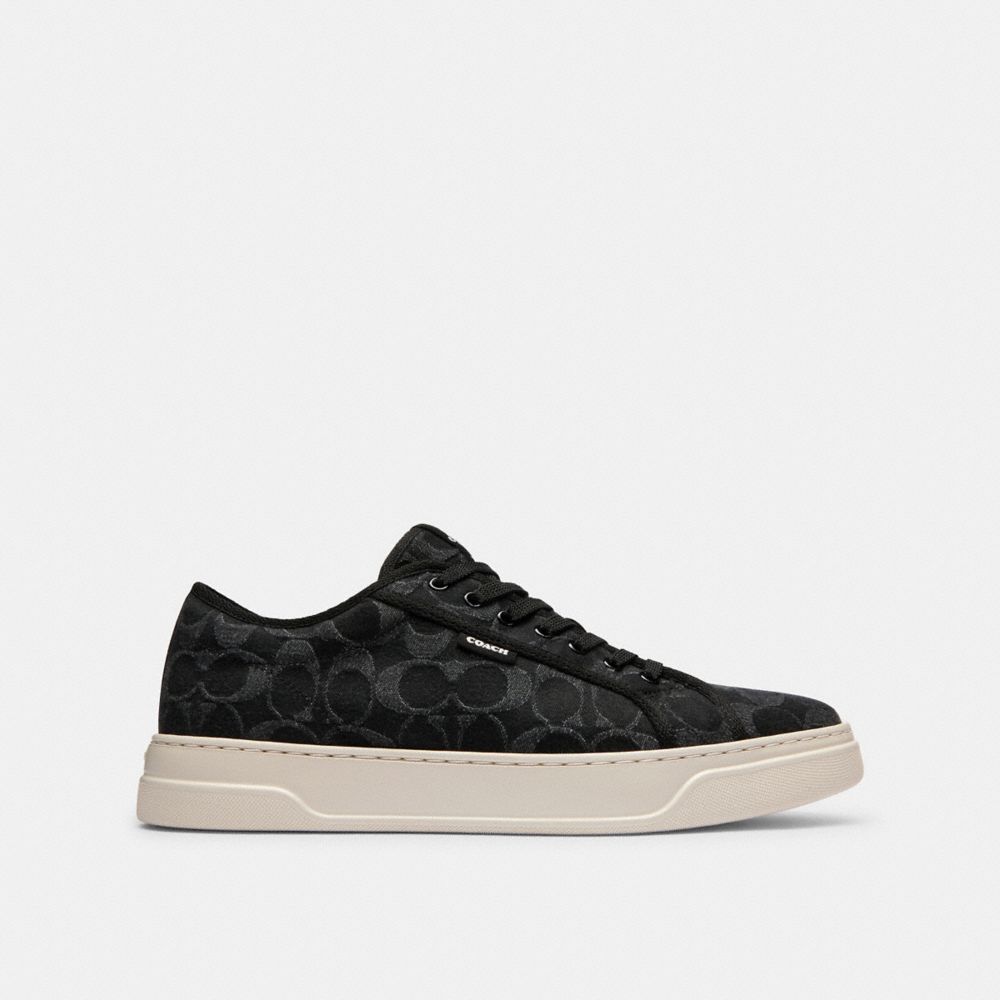 Men's Coach Canvas Sneaker In Signature Denim Black