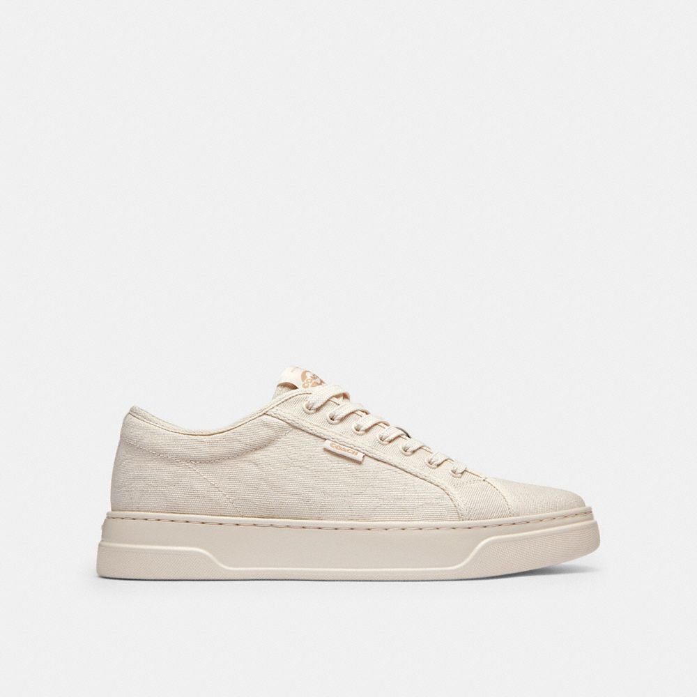 Men's Coach Canvas Sneaker In Signature Jacquard Chalk