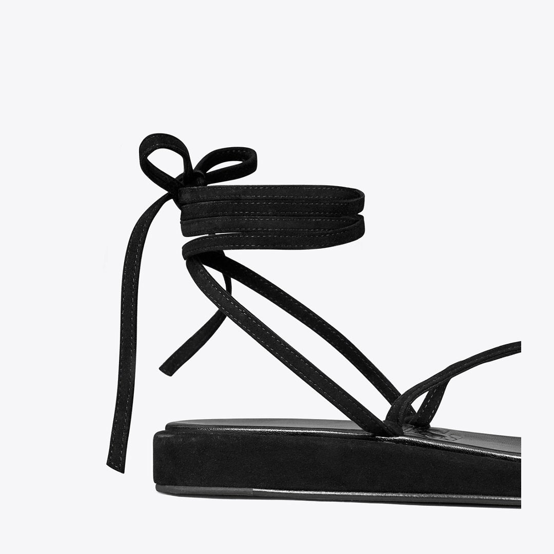 Tory Burch Capri Ankle Wrap Sandal BLACK