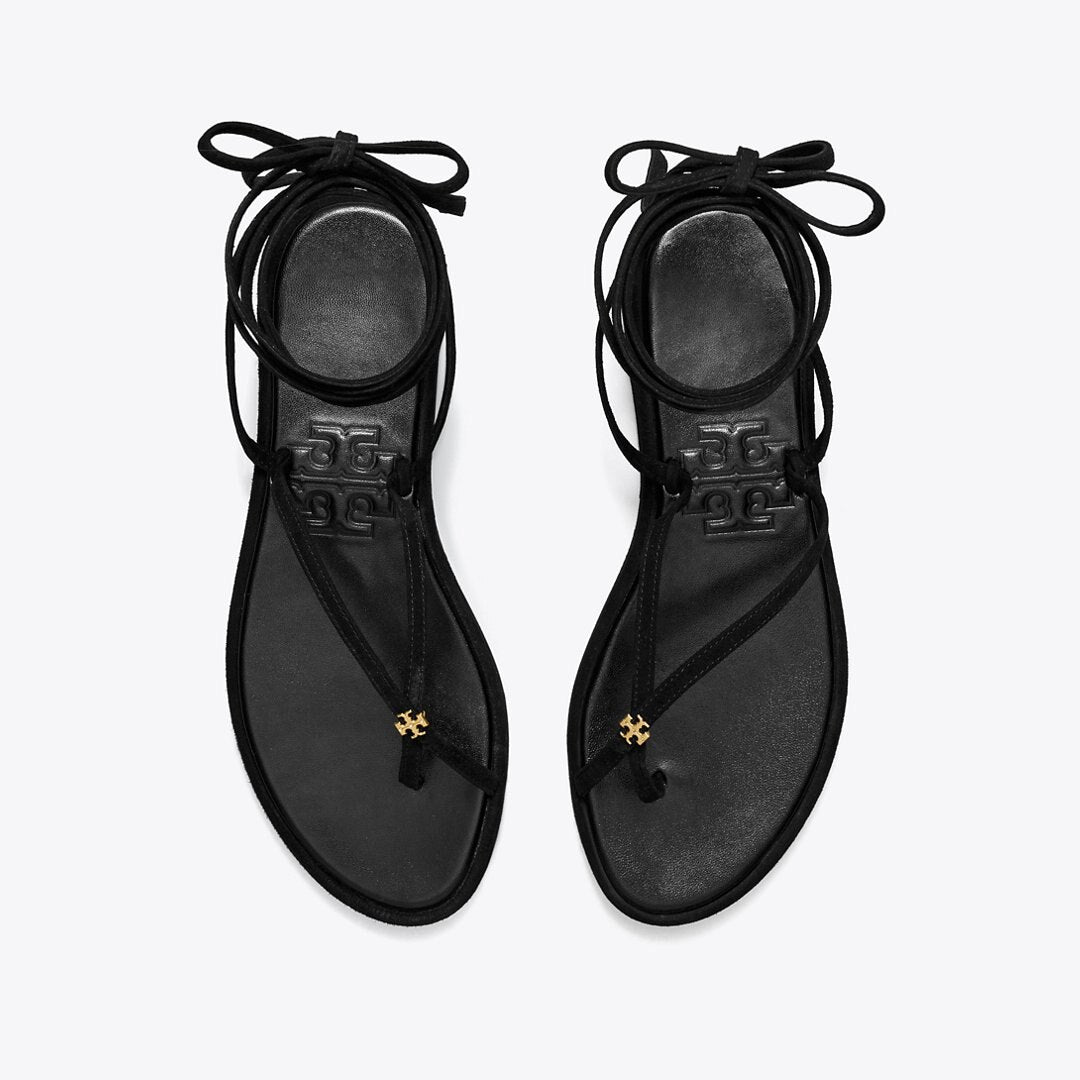 Tory Burch Capri Ankle Wrap Sandal BLACK