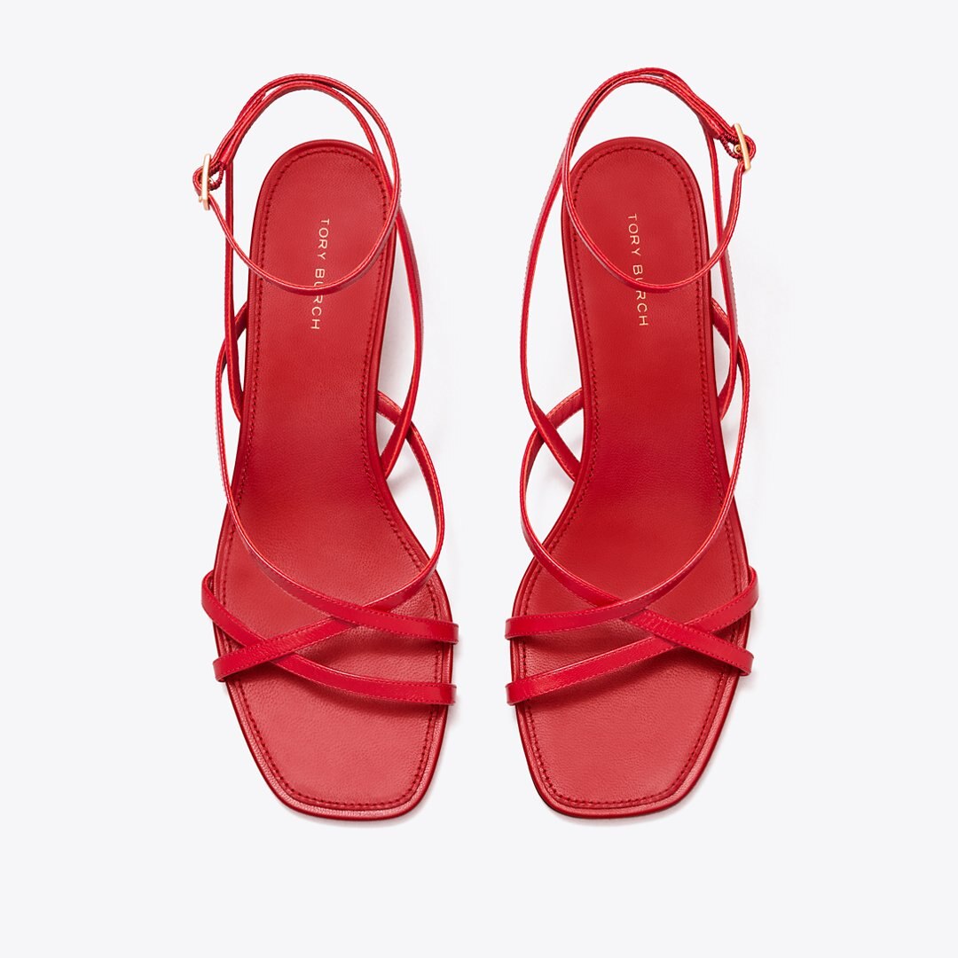 Tory Burch Capri Low Heel Sandal TORY RED