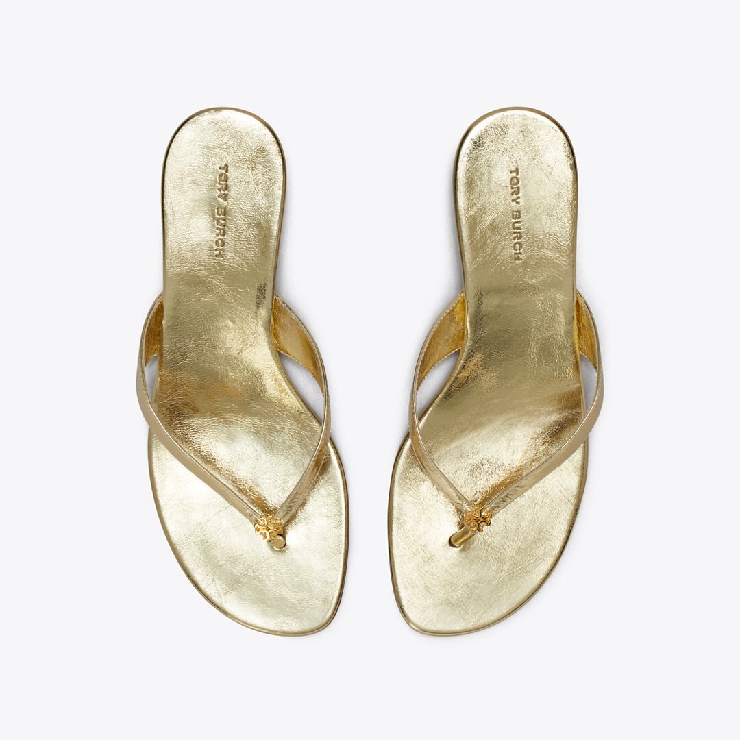 Tory Burch Capri Low-Heel Sandal GOLD